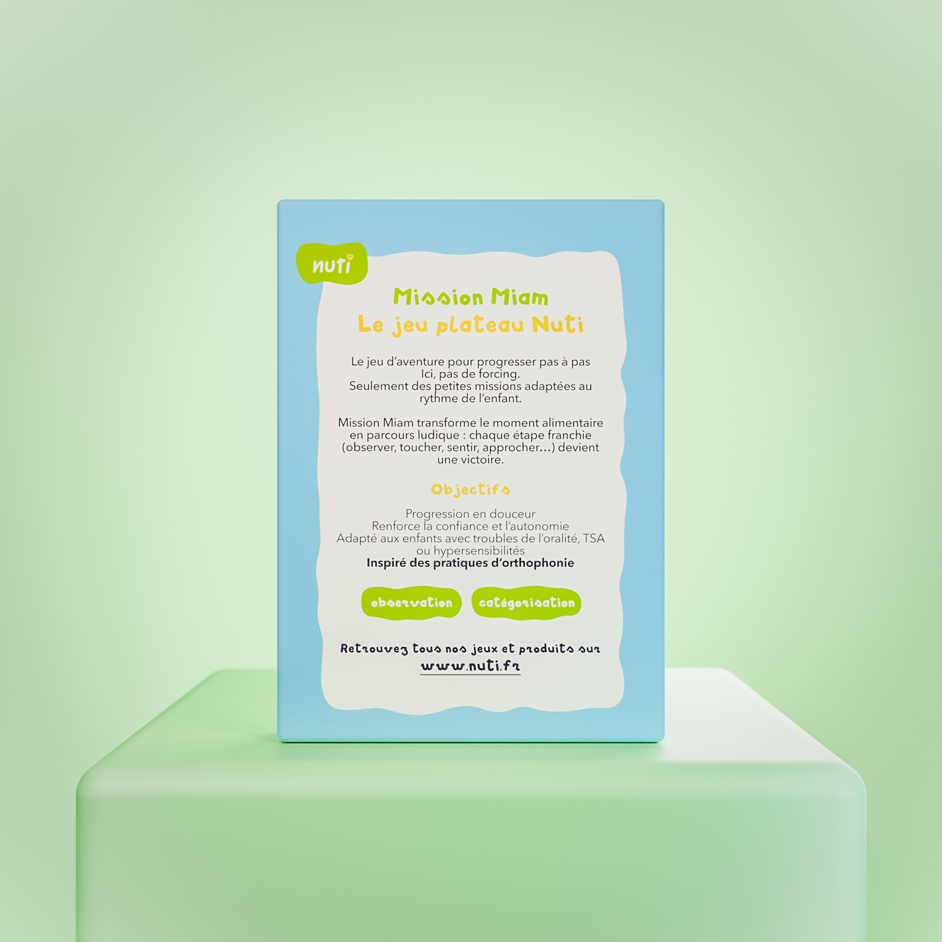 Mission Miam, Le jeu plateau Nuti